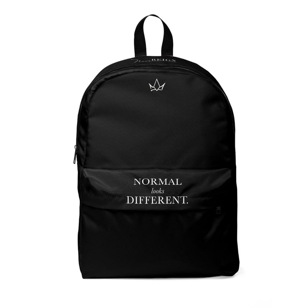 "Normal Looks Different" Backpack — Black